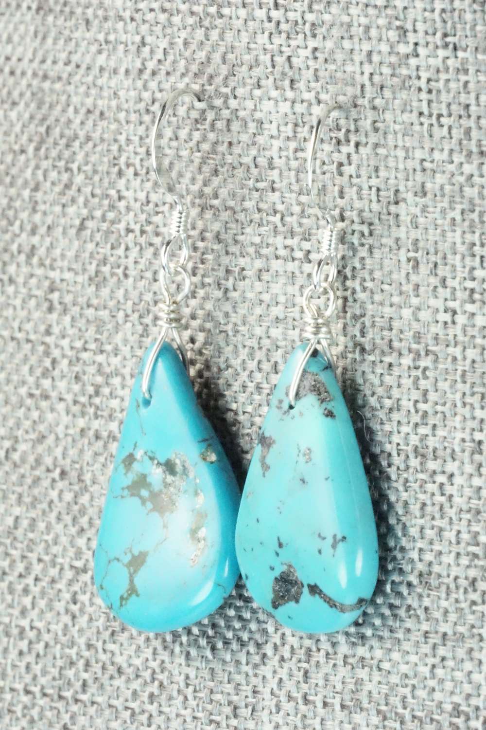 Turquoise & Sterling Silver Earrings - Navajo