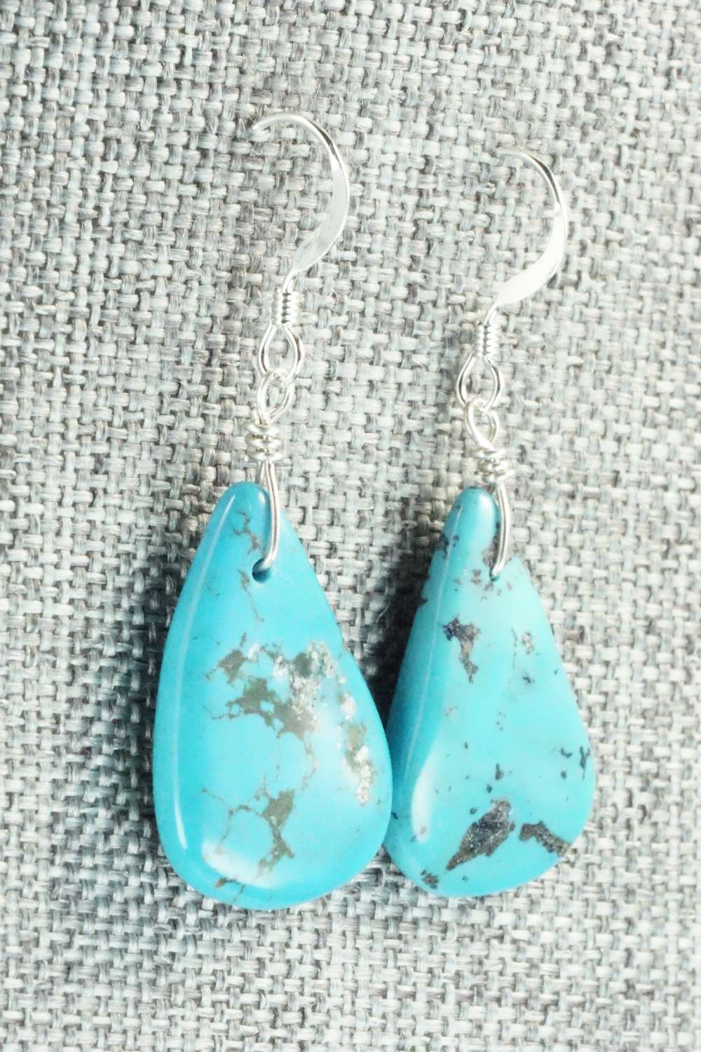 Turquoise & Sterling Silver Earrings - Navajo