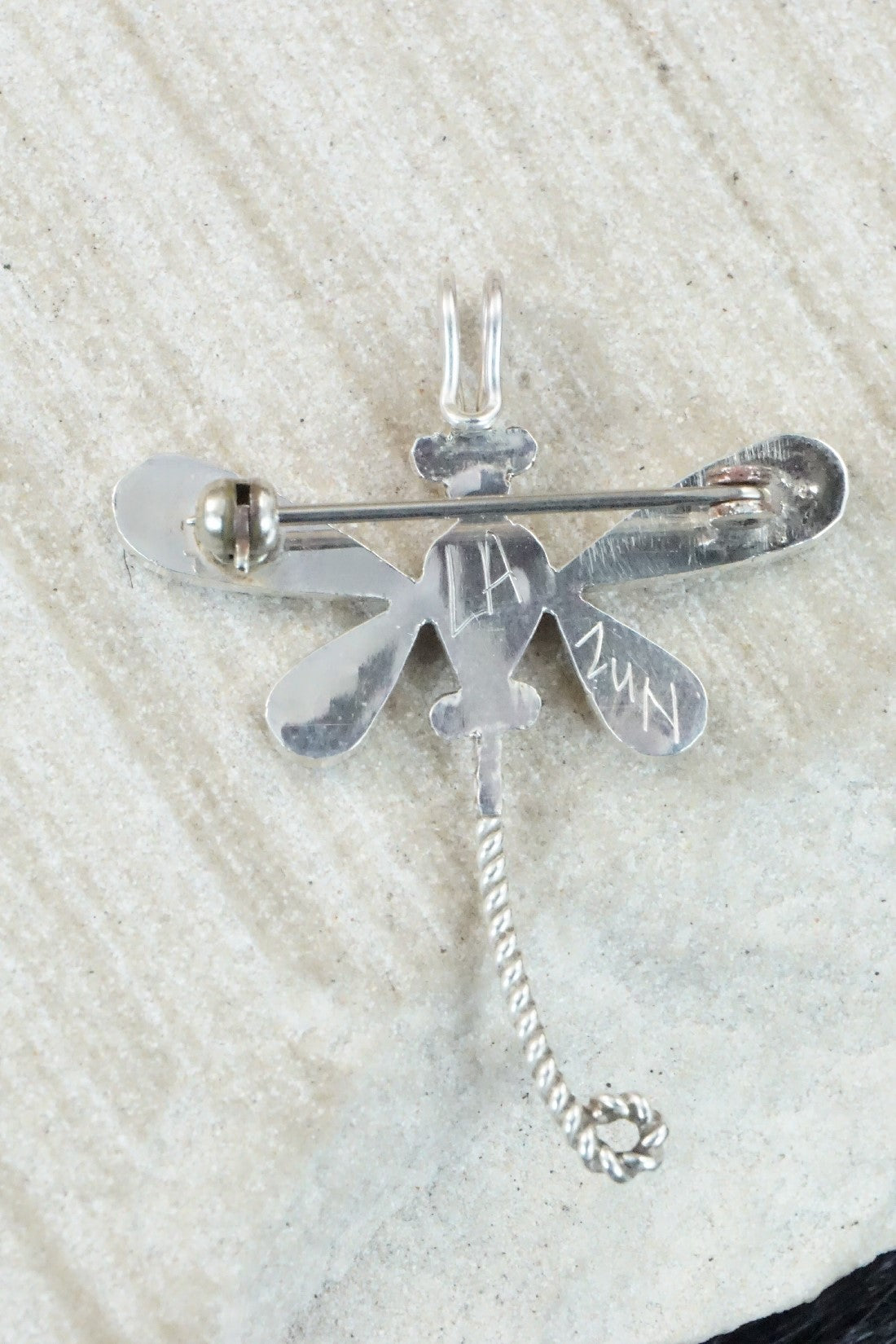 Multi Stone and Sterling Silver Pendant & Pin - Lyndon Ahiyite
