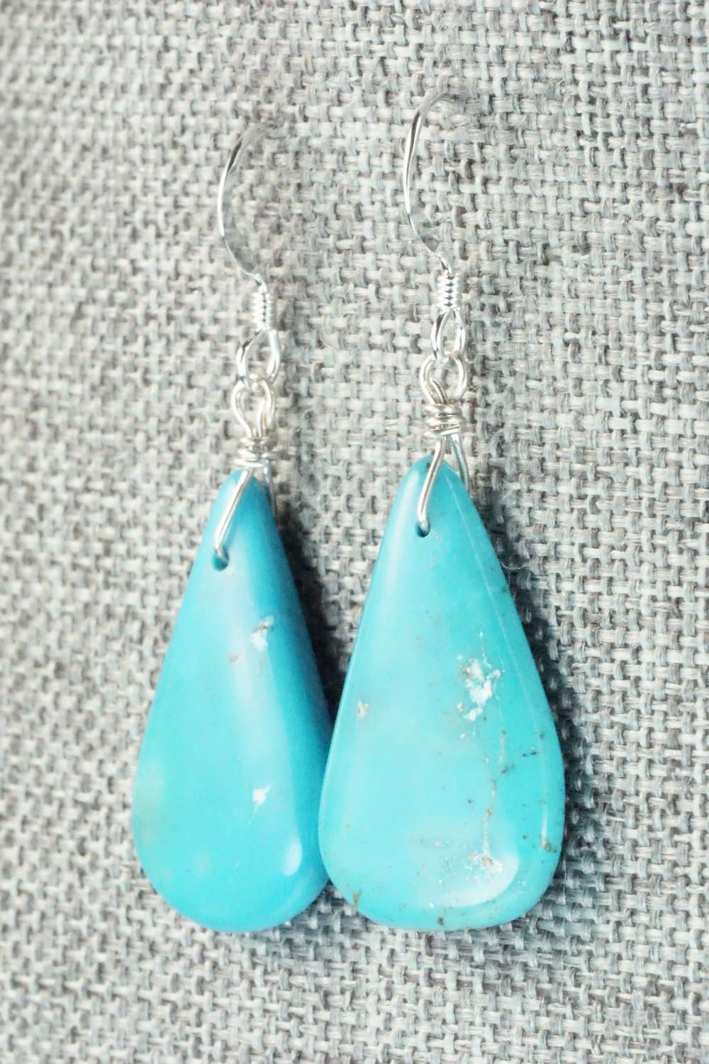 Turquoise & Sterling Silver Earrings - Navajo