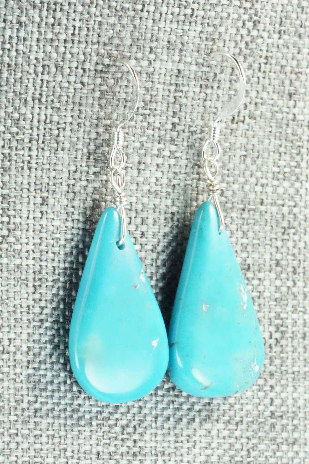 Turquoise & Sterling Silver Earrings - Navajo