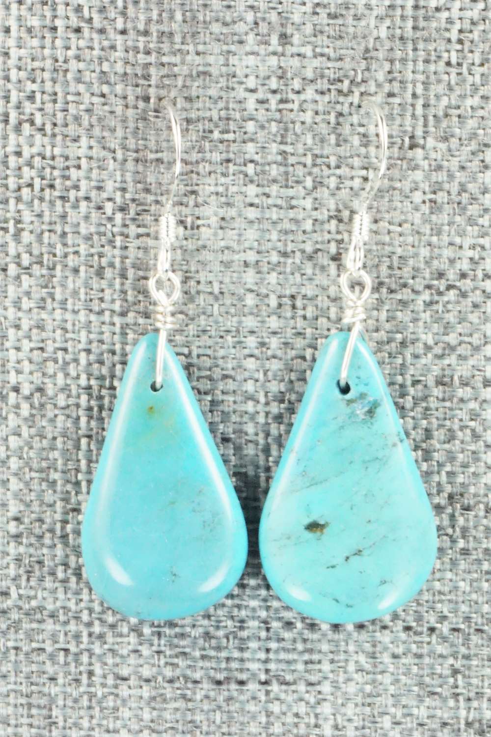 Turquoise & Sterling Silver Earrings - Navajo