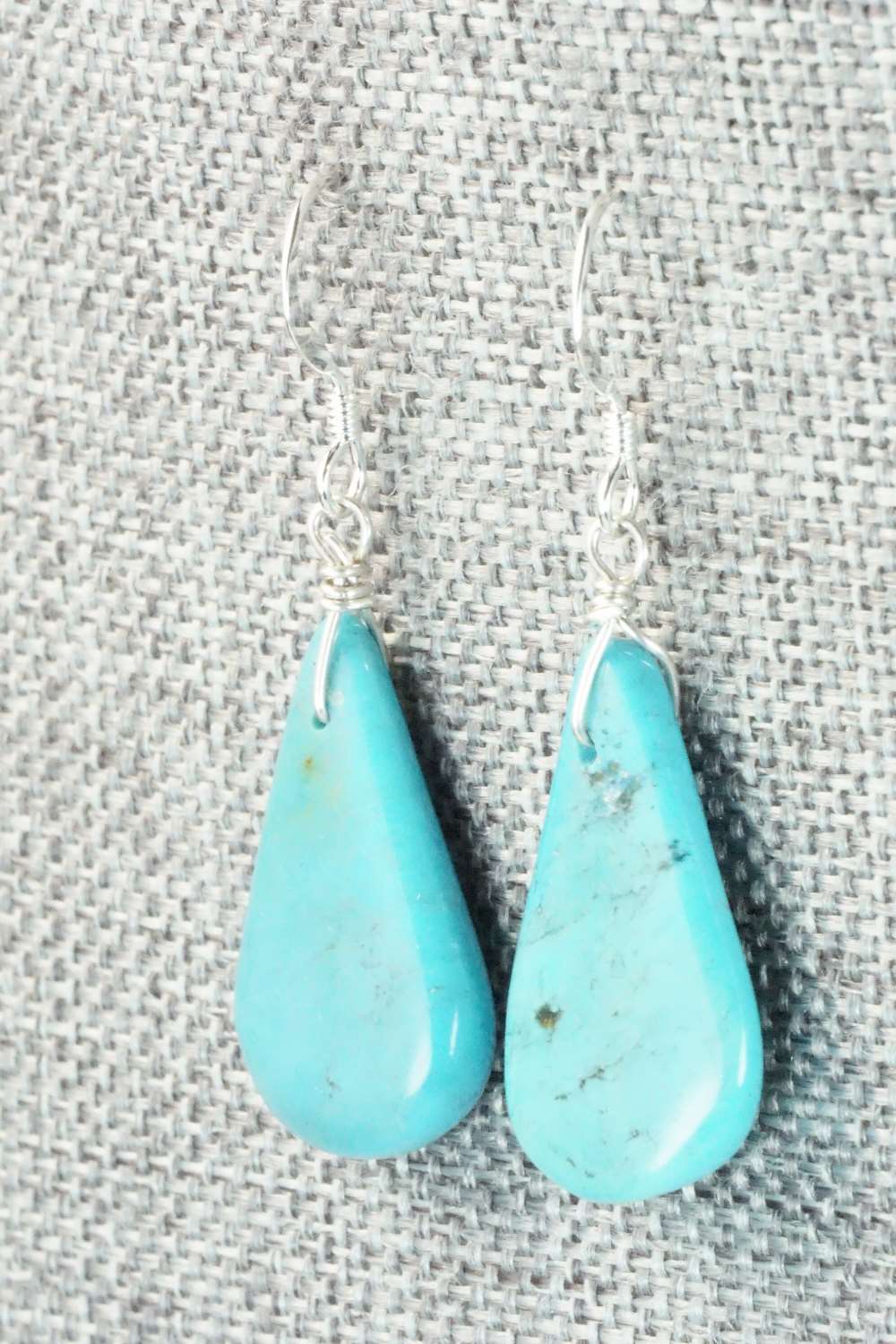 Turquoise & Sterling Silver Earrings - Navajo