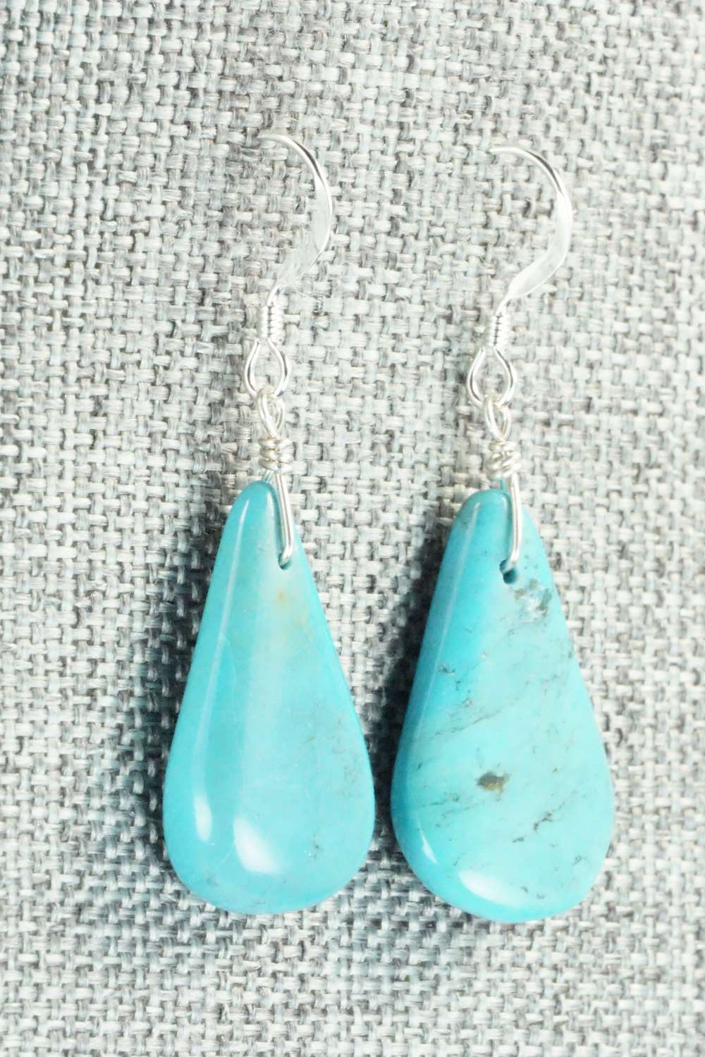Turquoise & Sterling Silver Earrings - Navajo
