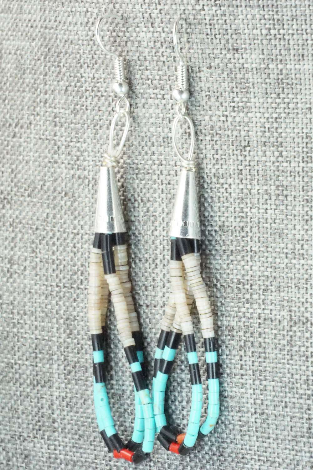 Turquoise & Sterling Silver Earrings - Esquipula Tenorio