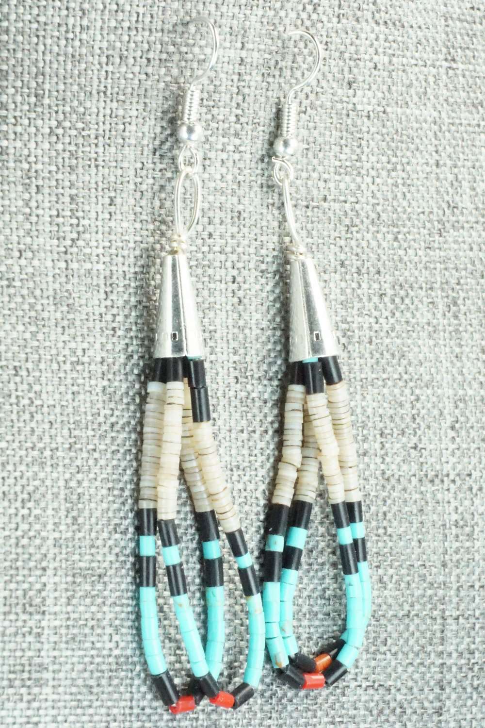 Turquoise & Sterling Silver Earrings - Esquipula Tenorio