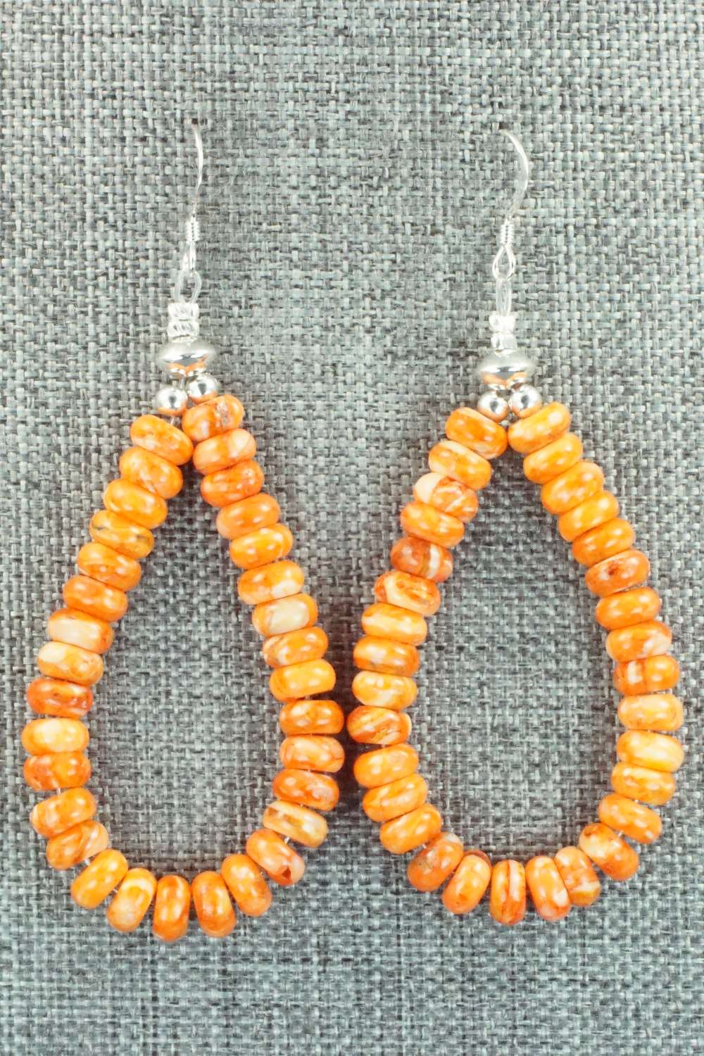 Spiny Oyster & Sterling Silver Earrings - Louise Joe