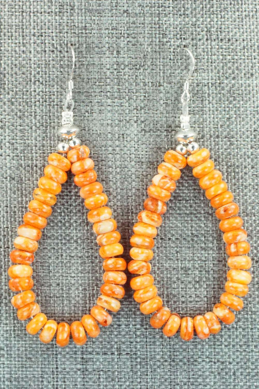 Spiny Oyster & Sterling Silver Earrings - Louise Joe