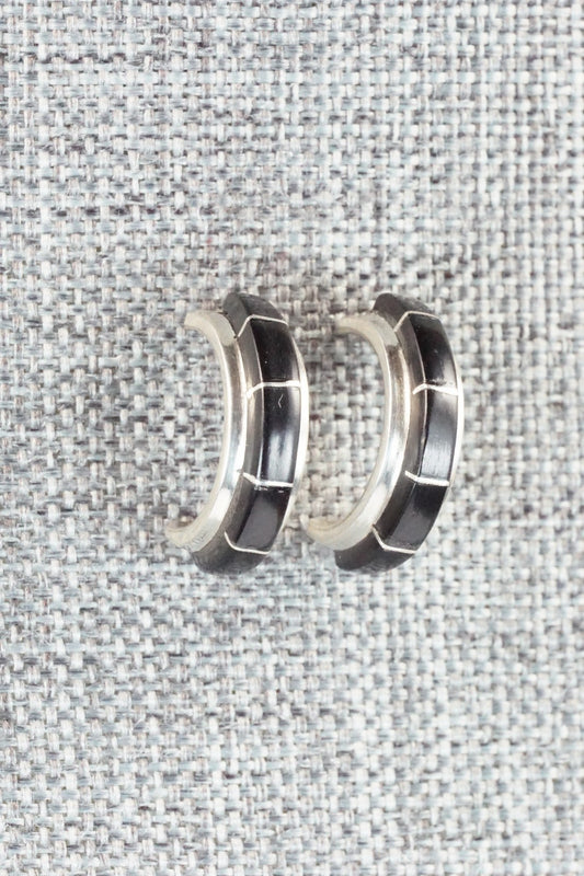 Onyx & Sterling Silver Earrings - Keith Nastacio