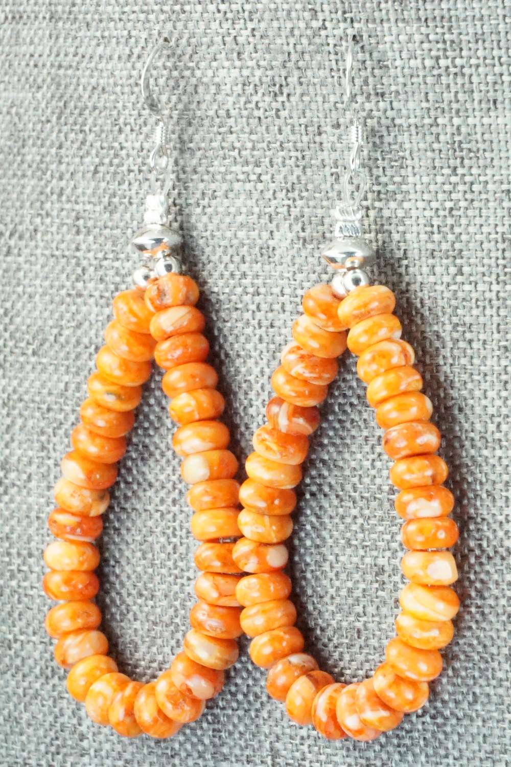 Spiny Oyster & Sterling Silver Earrings - Louise Joe