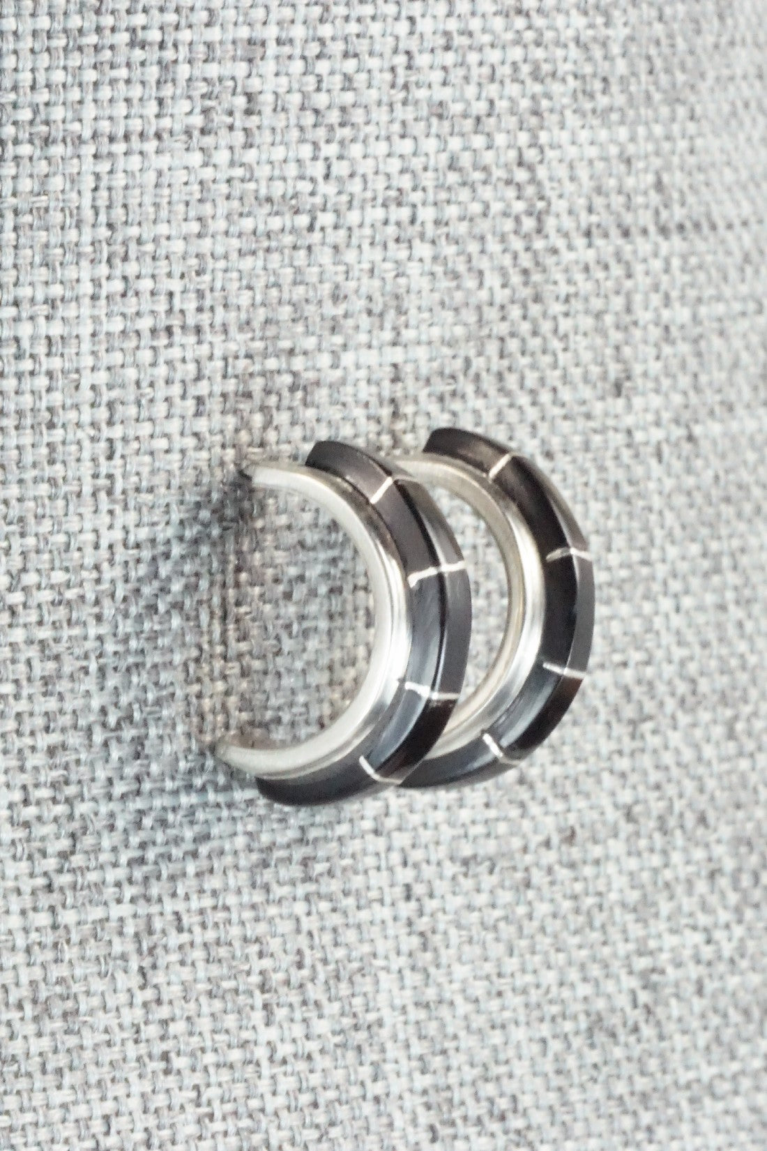 Onyx & Sterling Silver Earrings - Keith Nastacio