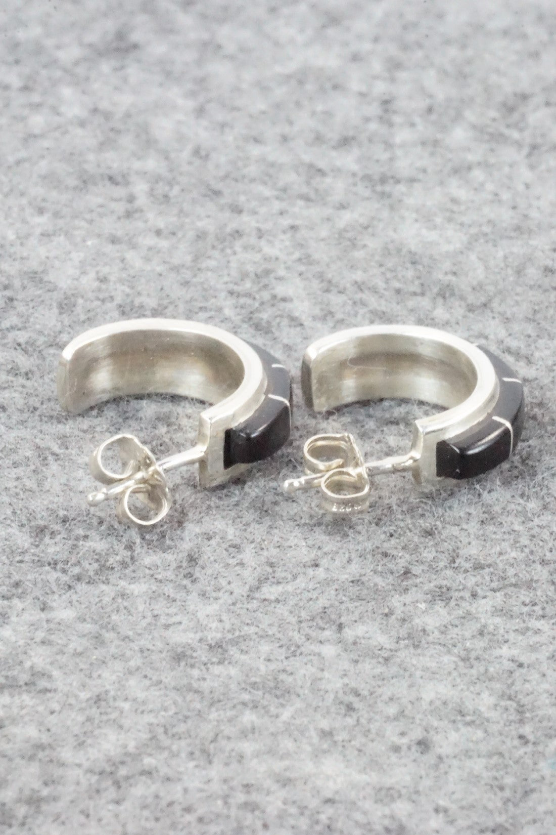 Onyx & Sterling Silver Earrings - Keith Nastacio