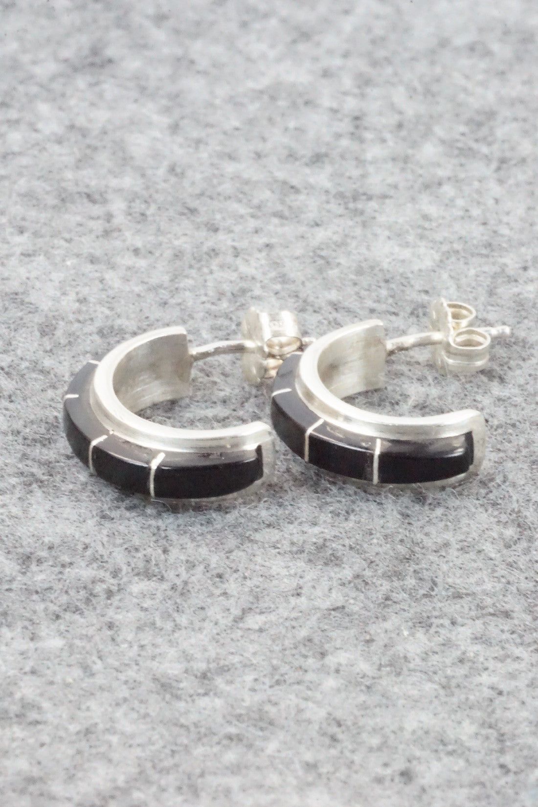 Onyx & Sterling Silver Earrings - Keith Nastacio