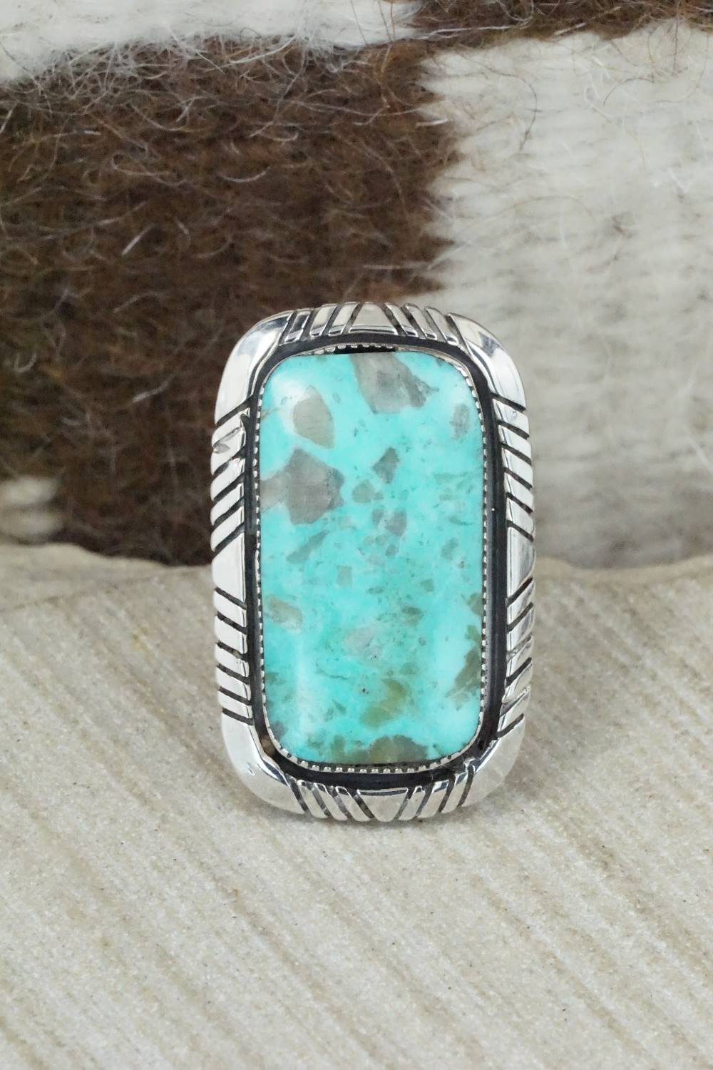 Turquoise & Sterling Silver Ring - Suzanna Johnson - Size 5