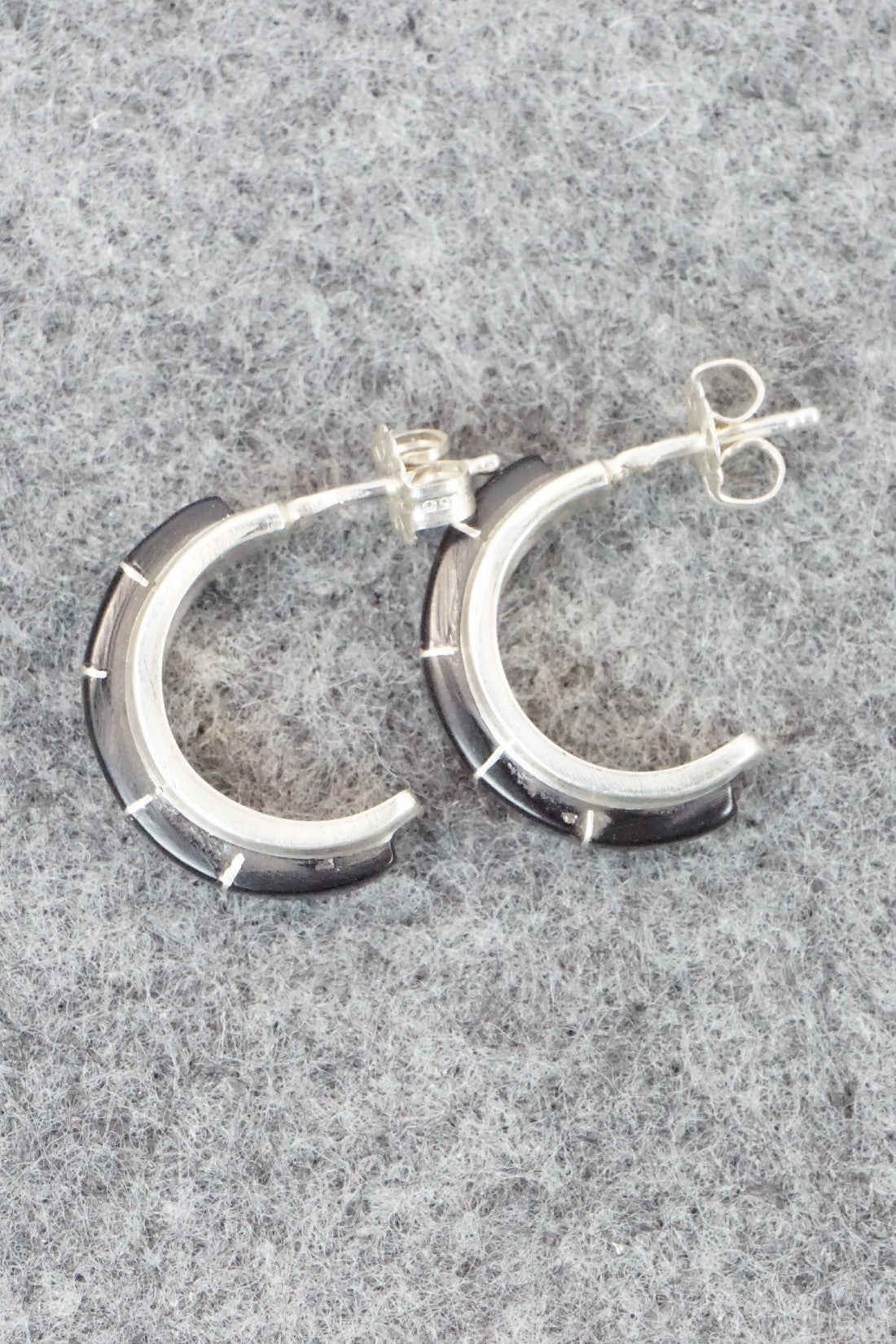 Onyx & Sterling Silver Earrings - Keith Nastacio