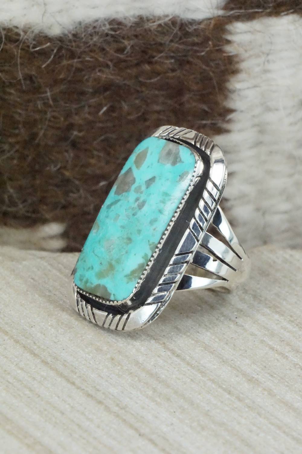 Turquoise & Sterling Silver Ring - Suzanna Johnson - Size 5