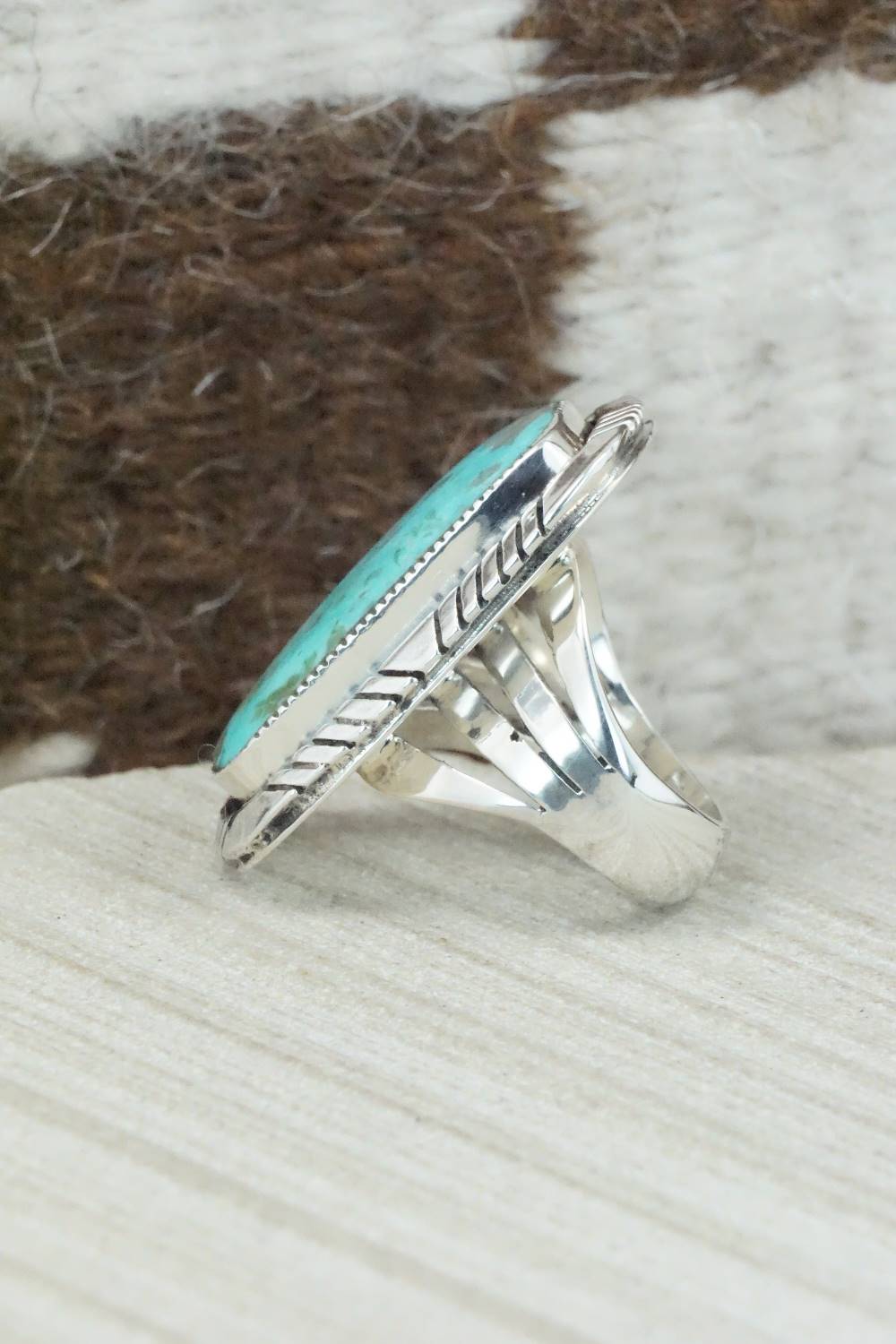 Turquoise & Sterling Silver Ring - Suzanna Johnson - Size 5