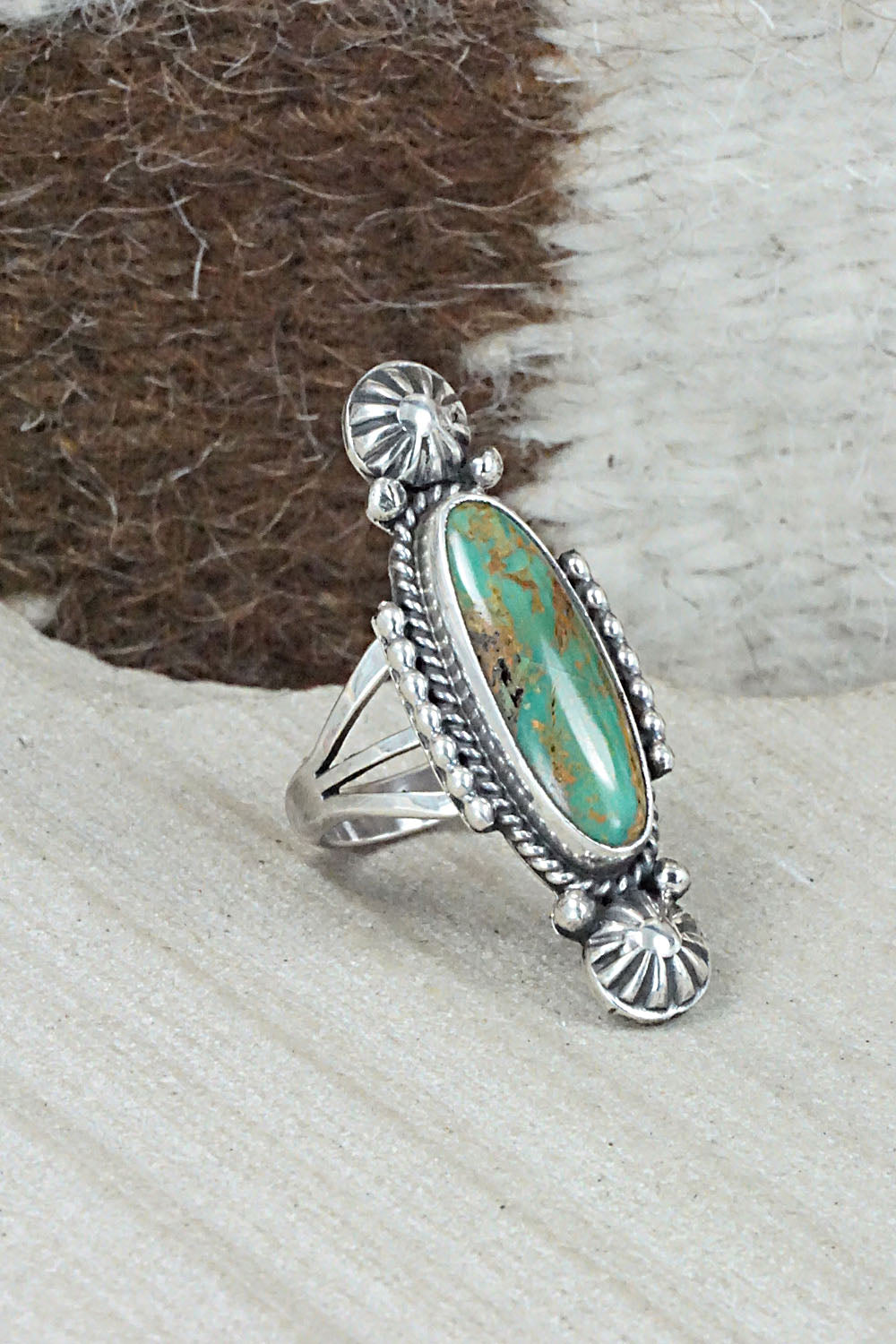 Turquoise & Sterling Silver Ring - Daniel Benally - Size 5