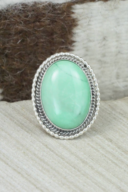 Turquoise & Sterling Silver Ring - Samuel Yellowhair - Size 5.75
