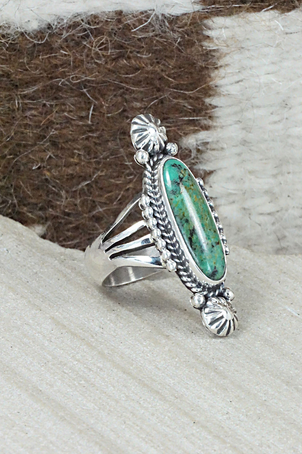 Turquoise & Sterling Silver Ring - Daniel Benally - Size 6.25