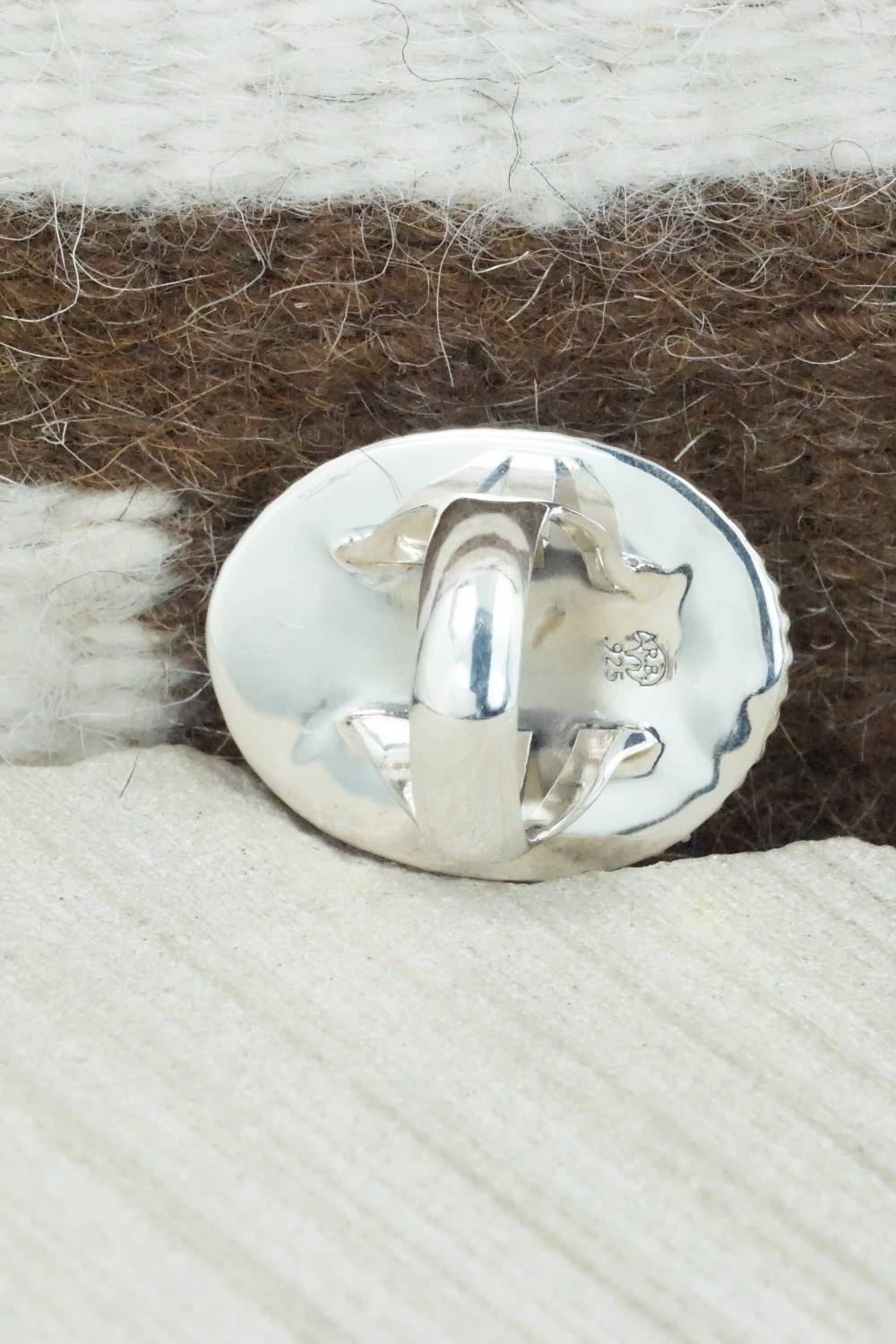 Turquoise & Sterling Silver Ring - Samuel Yellowhair - Size 5.75