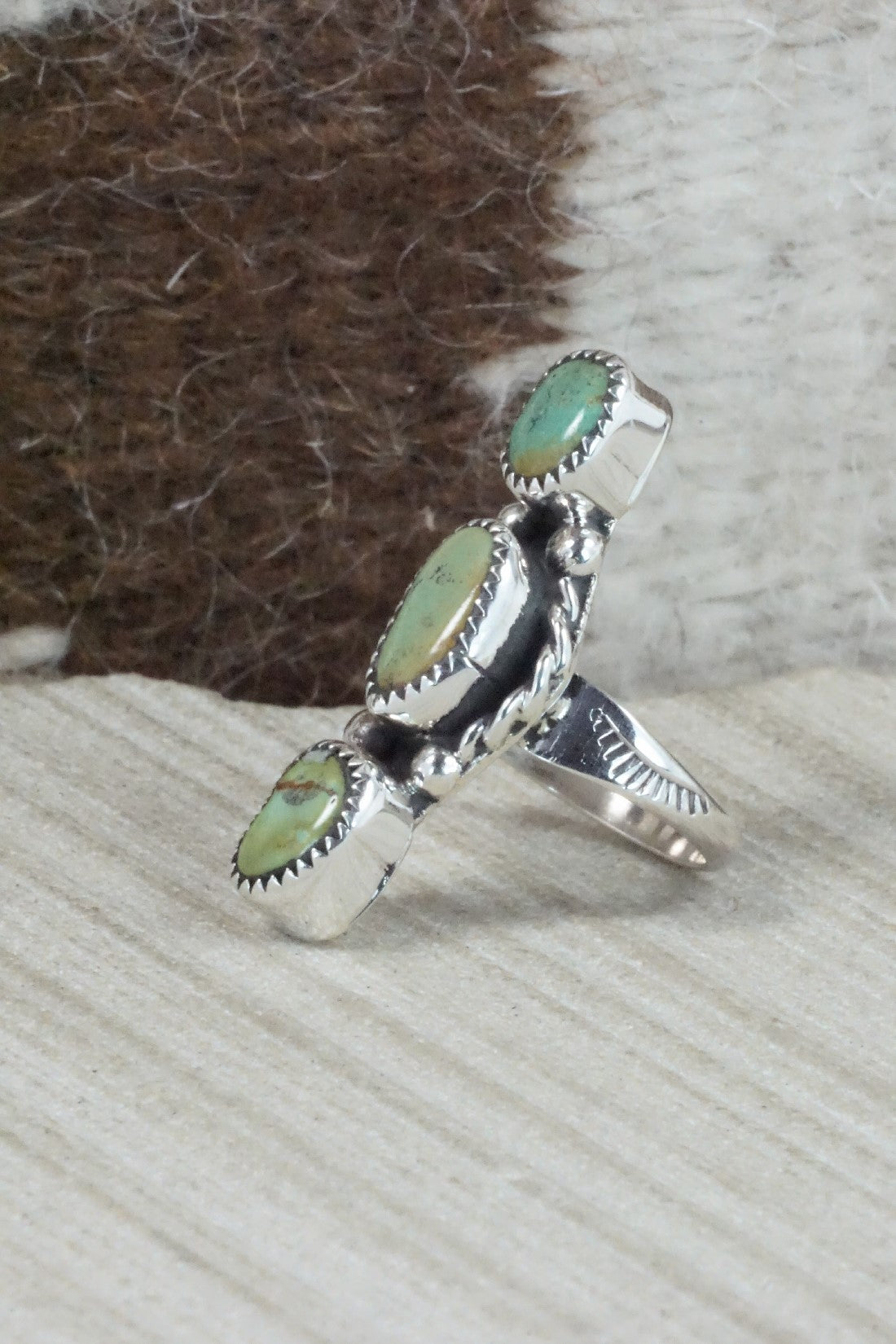 Turquoise & Sterling Silver Ring - Priscilla Reeder - Size 6.5