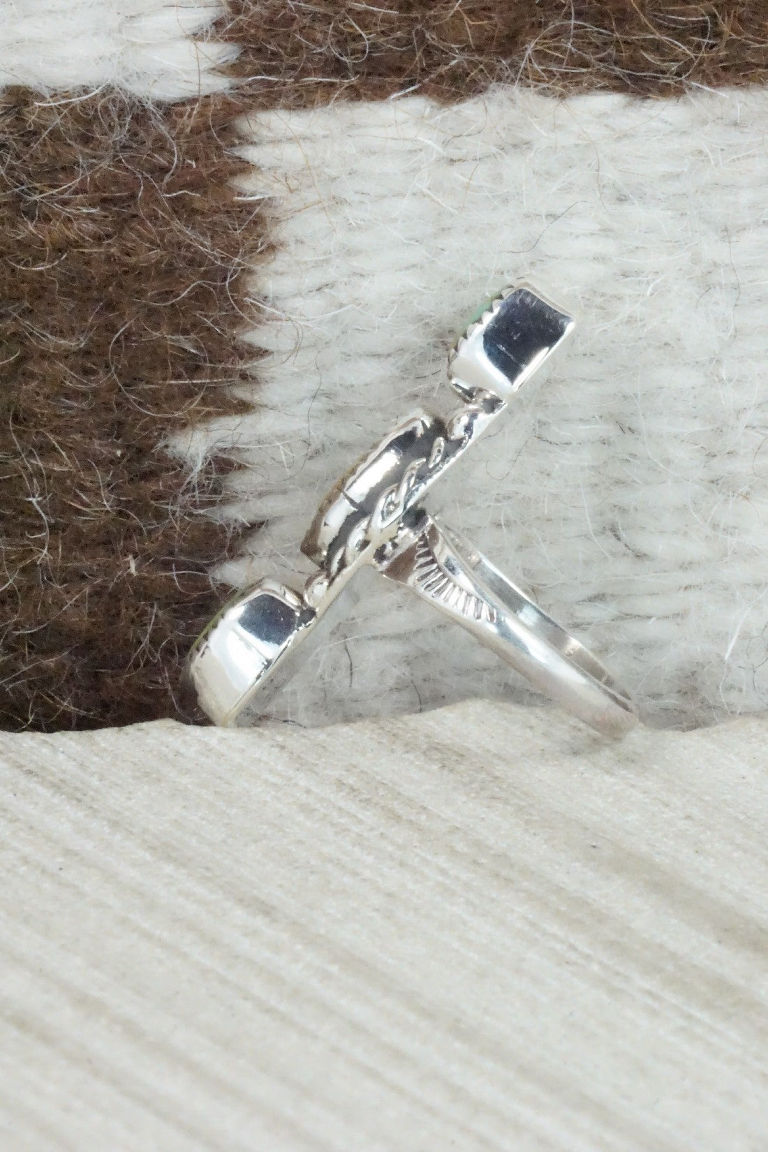 Turquoise & Sterling Silver Ring - Priscilla Reeder - Size 6.5