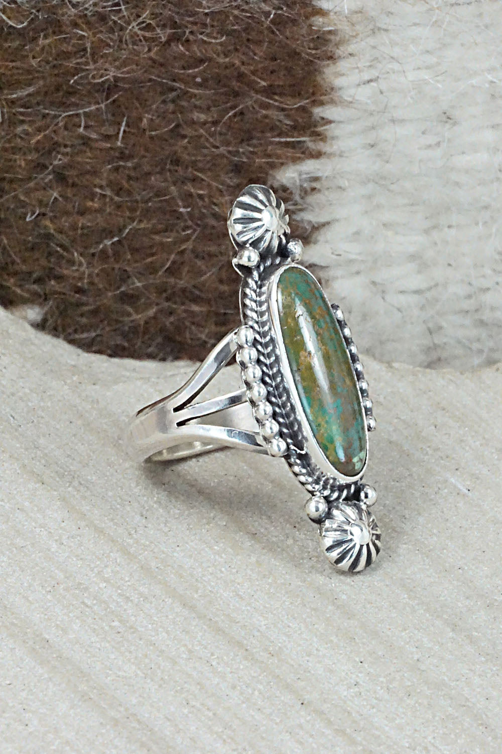 Turquoise & Sterling Silver Ring - Daniel Benally - Size 7