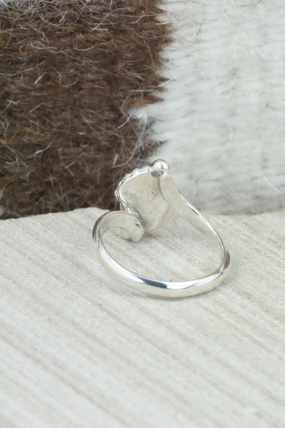 Turquoise & Sterling Silver Ring - Roberta Begay - Size 8.25