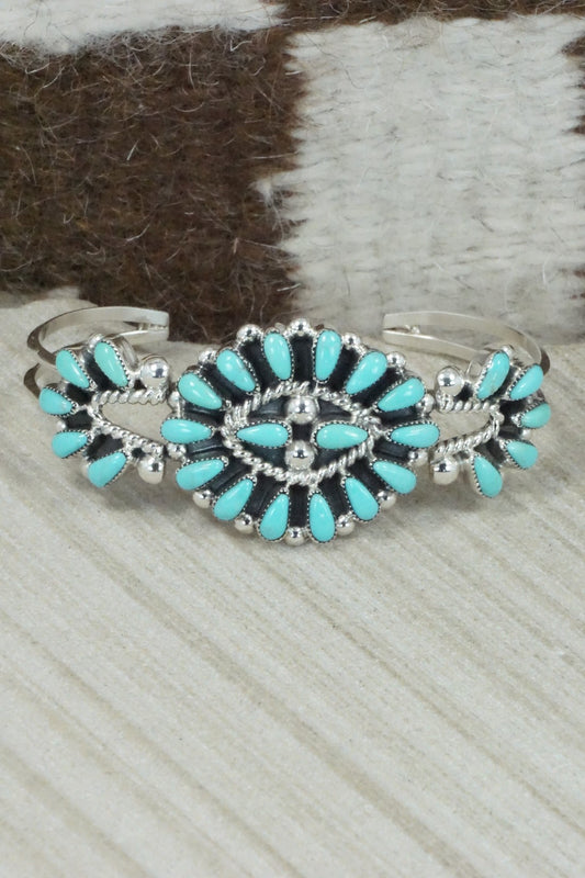 Turquoise & Sterling Silver Bracelet - Delbert Booqua
