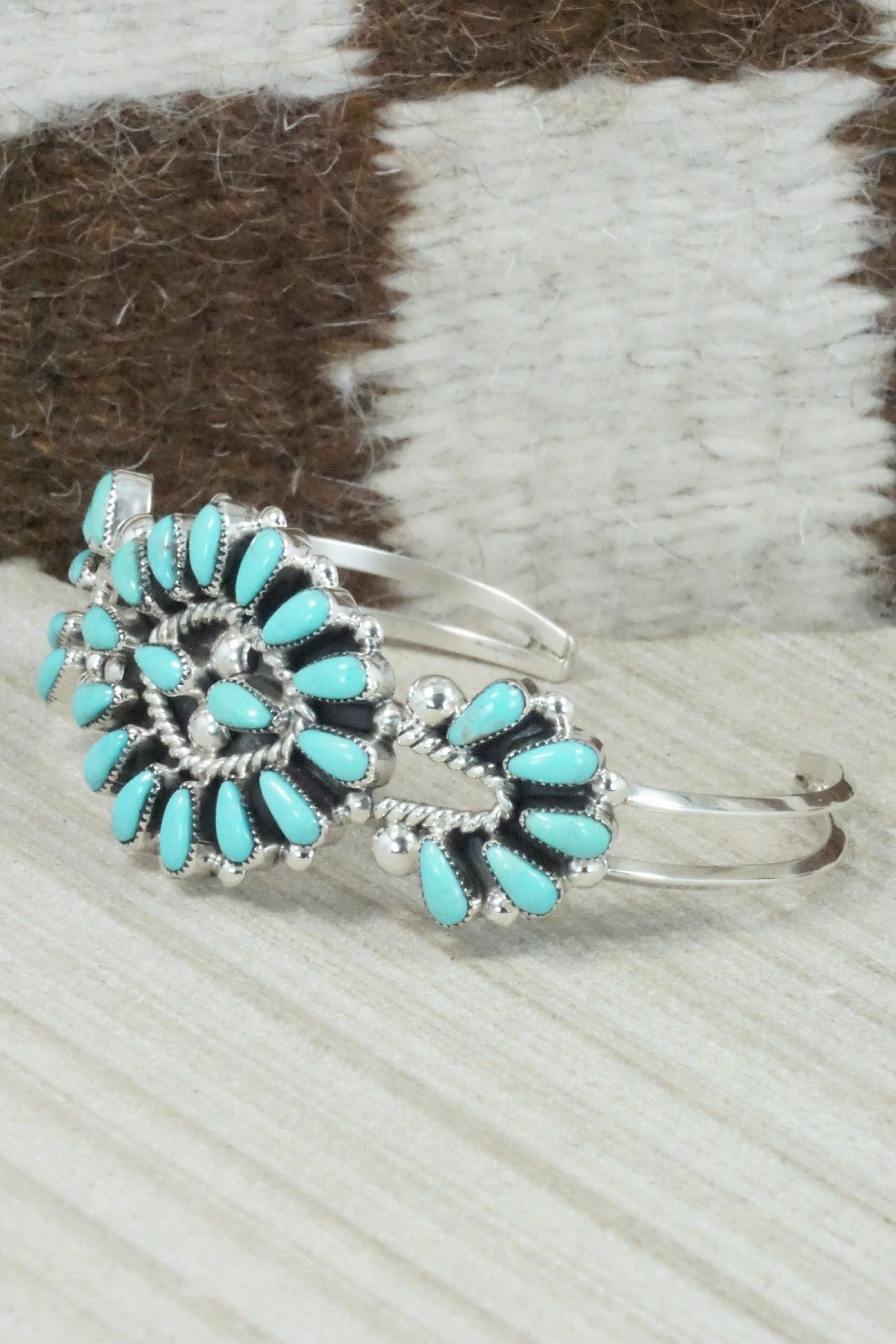 Turquoise & Sterling Silver Bracelet - Delbert Booqua