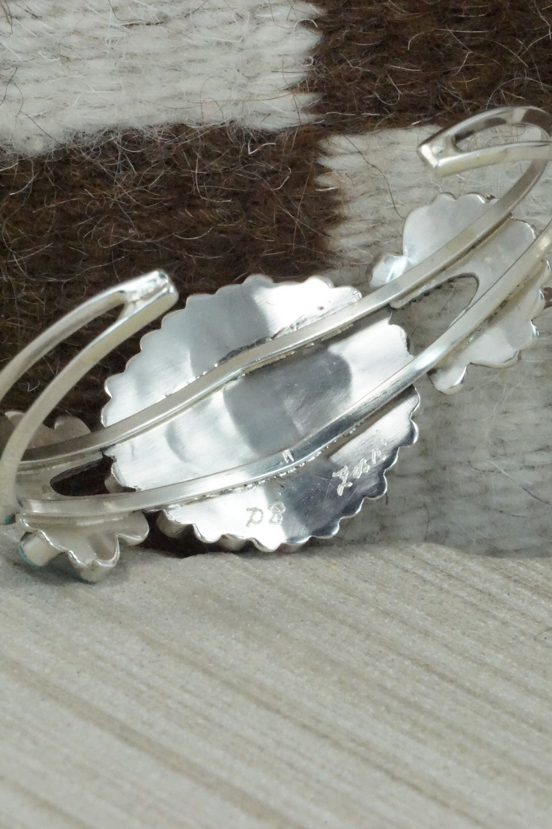 Turquoise & Sterling Silver Bracelet - Delbert Booqua