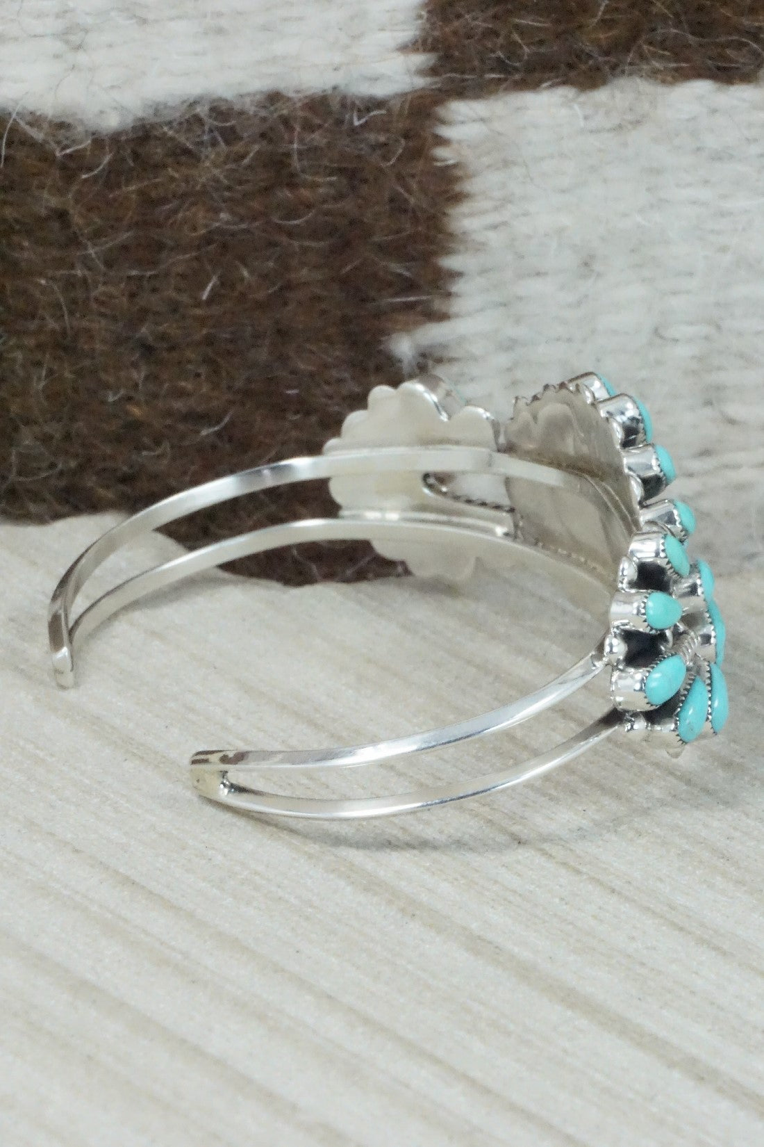 Turquoise & Sterling Silver Bracelet - Delbert Booqua