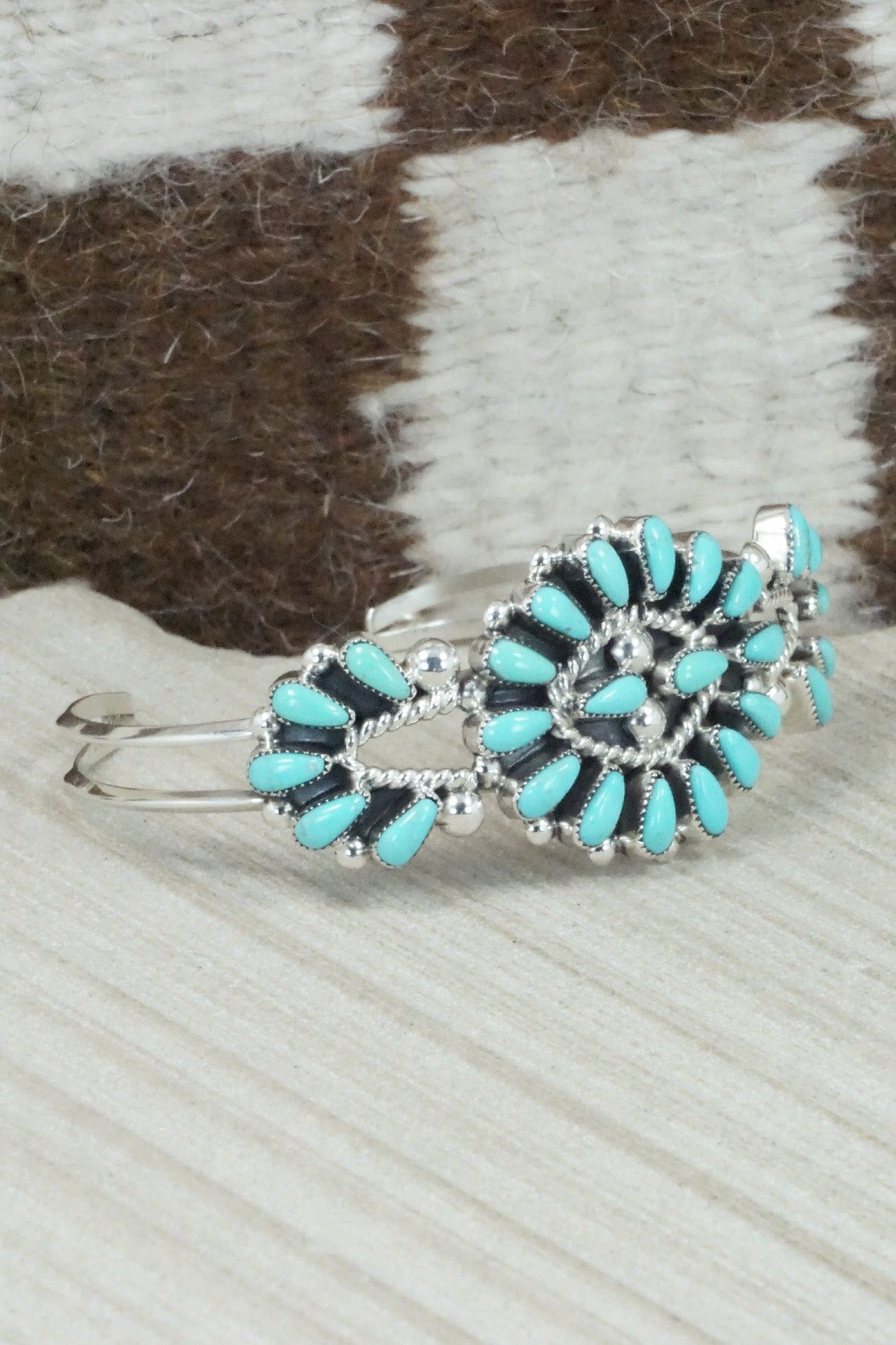 Turquoise & Sterling Silver Bracelet - Delbert Booqua