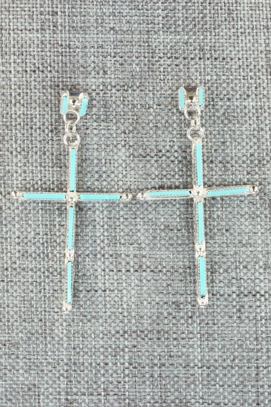 Turquoise & Sterling Silver Earrings - Ashley Laate