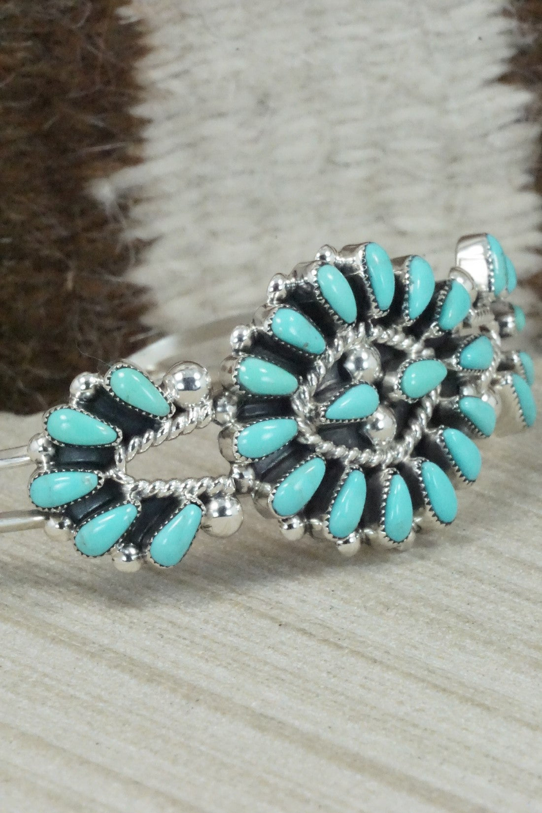 Turquoise & Sterling Silver Bracelet - Delbert Booqua