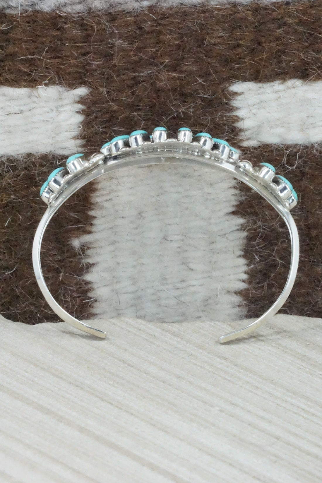 Turquoise & Sterling Silver Bracelet - Delbert Booqua