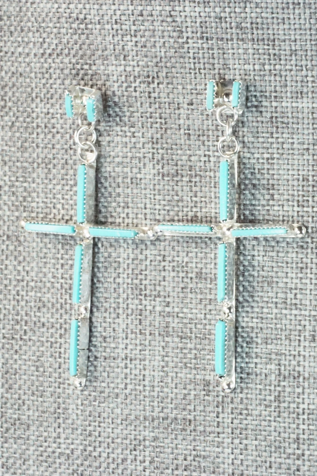Turquoise & Sterling Silver Earrings - Ashley Laate