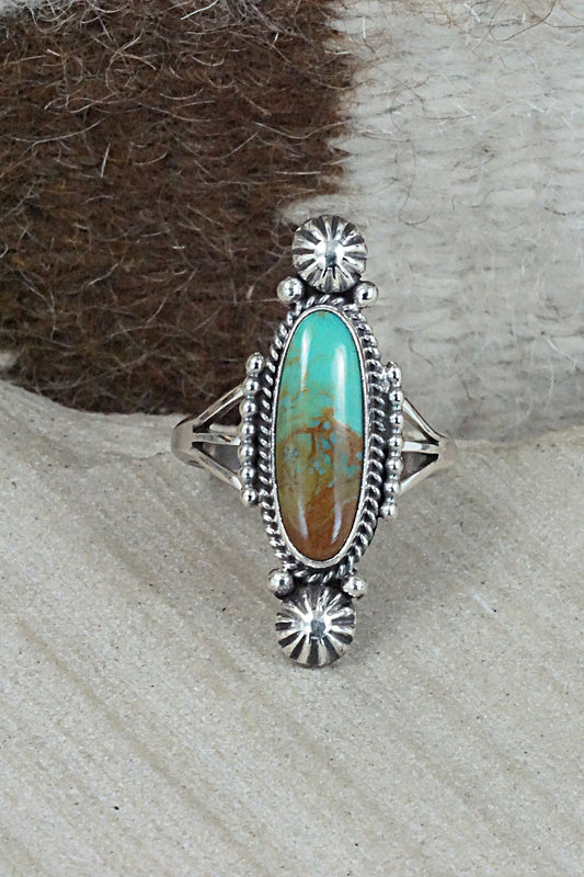 Turquoise & Sterling Silver Ring - Daniel Benally - Size 10