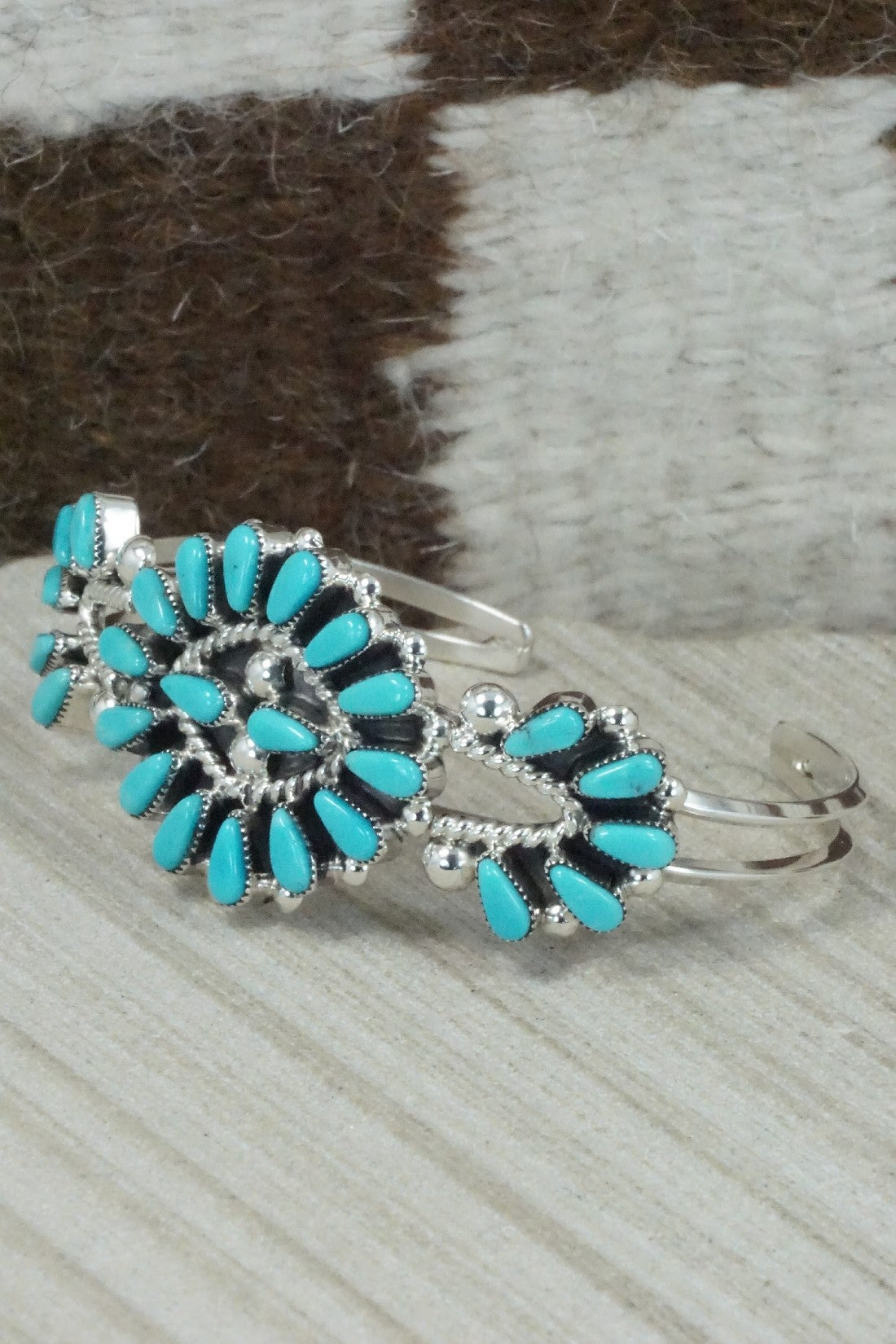 Turquoise & Sterling Silver Bracelet - Delbert Booqua