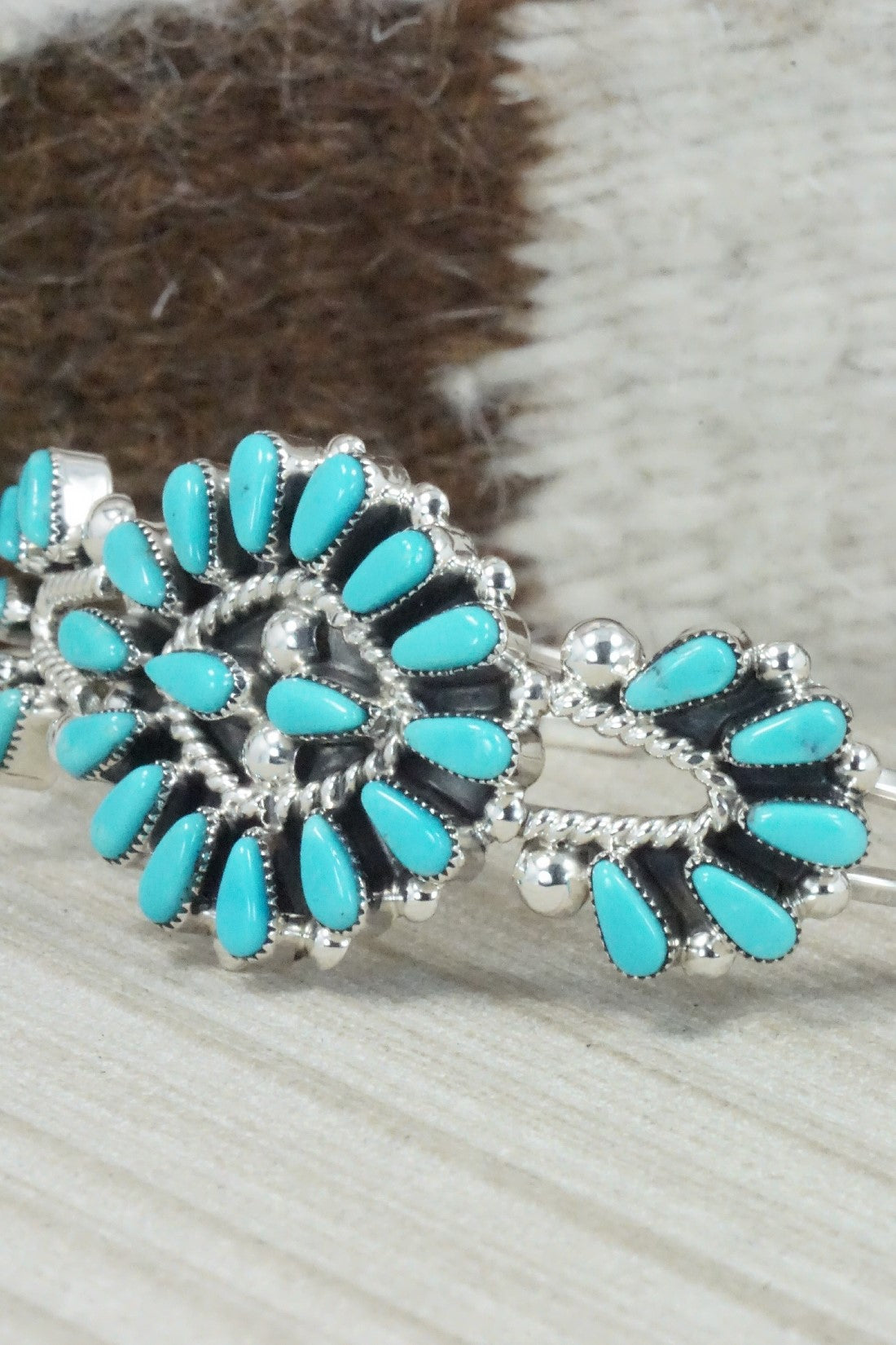Turquoise & Sterling Silver Bracelet - Delbert Booqua