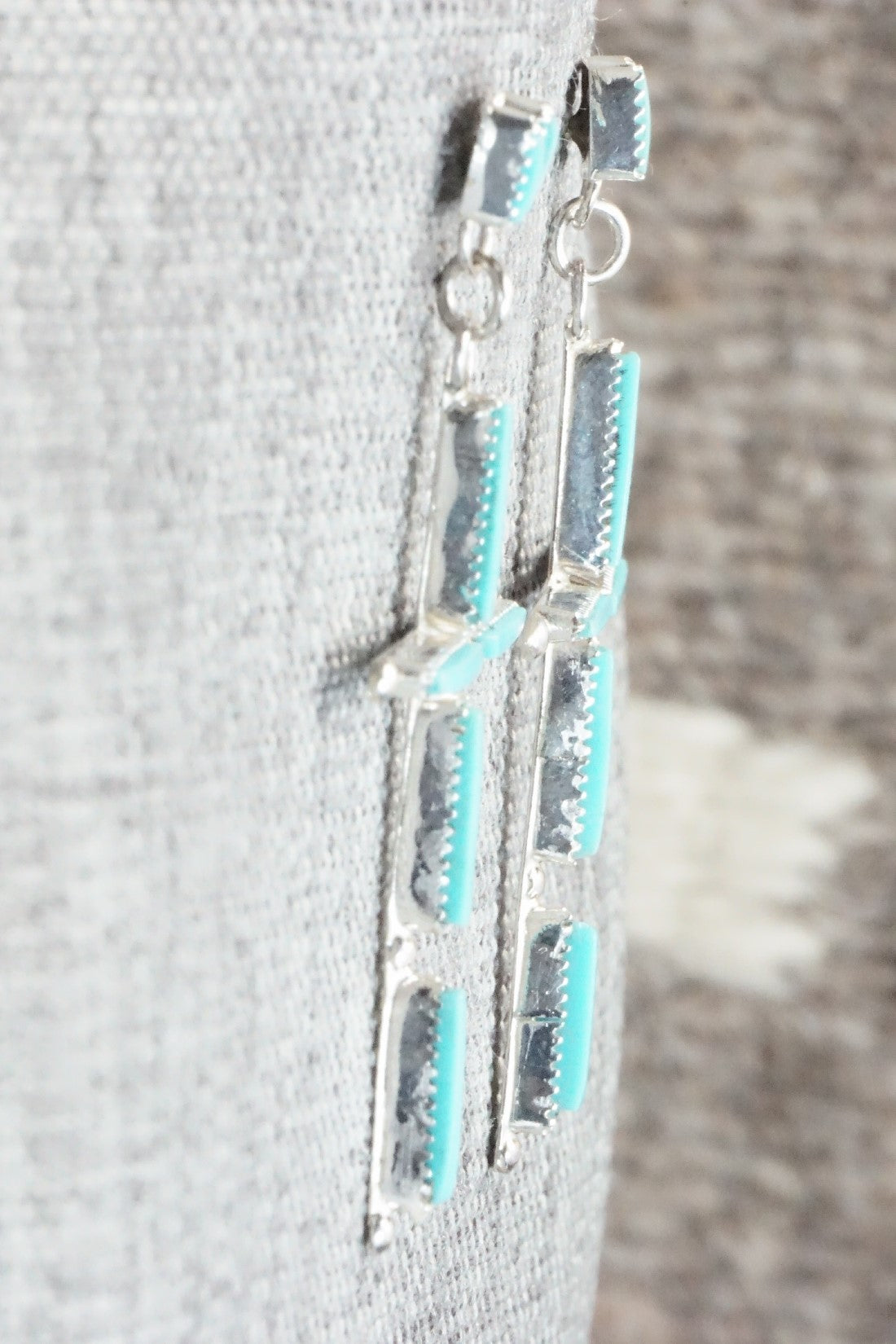 Turquoise & Sterling Silver Earrings - Ashley Laate