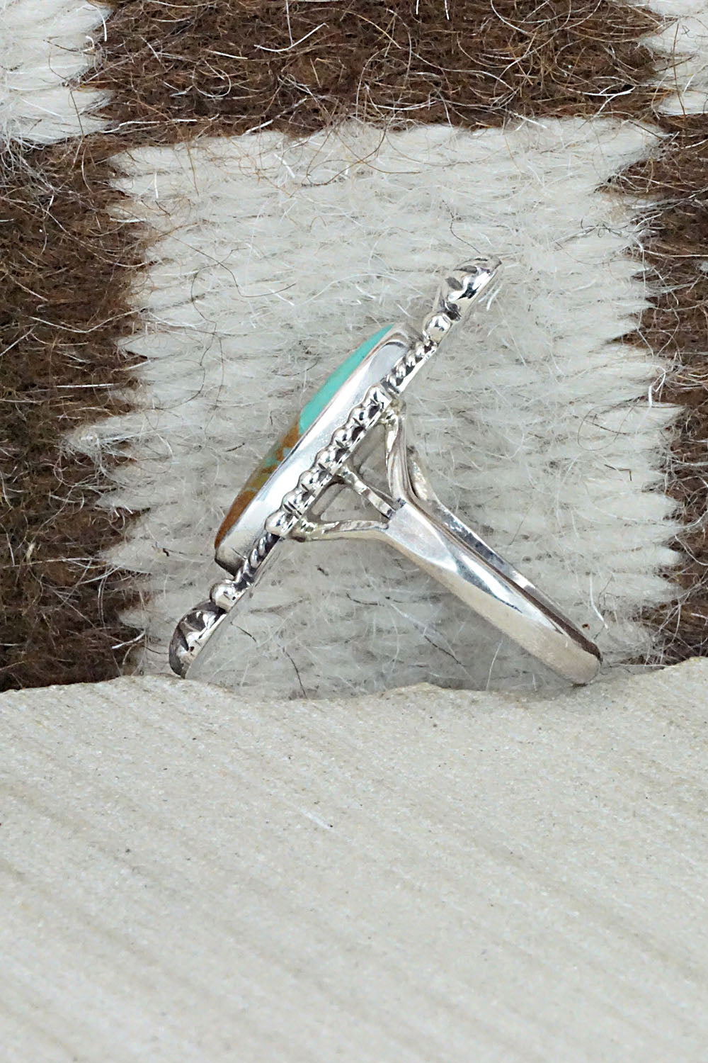 Turquoise & Sterling Silver Ring - Daniel Benally - Size 10