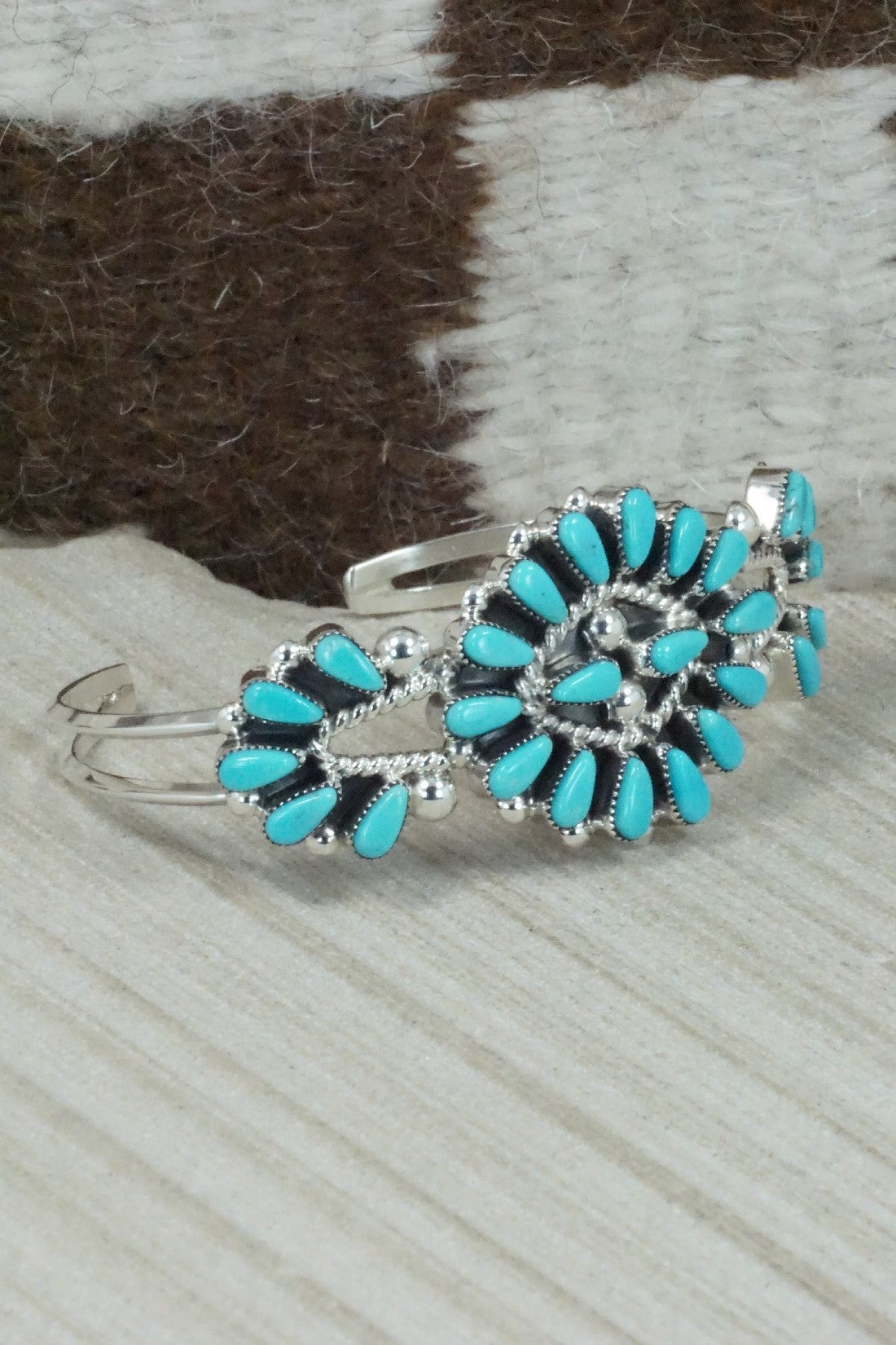 Turquoise & Sterling Silver Bracelet - Delbert Booqua