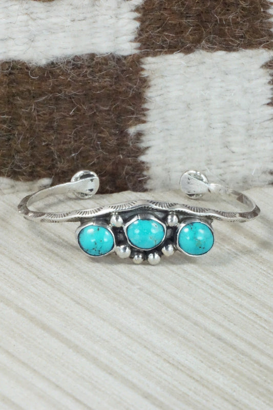 Turquoise & Sterling Silver Bracelet - Priscilla Reeder