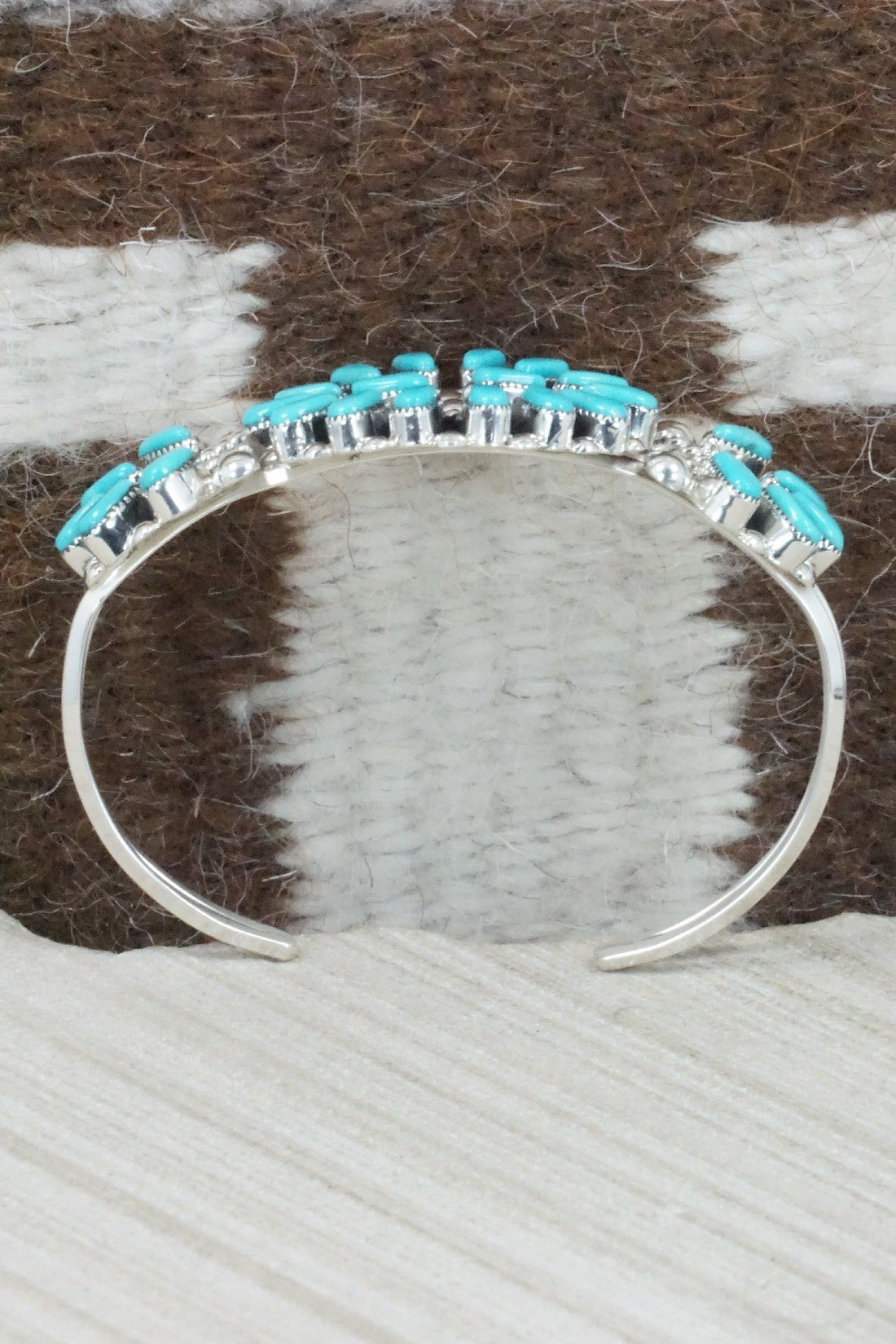 Turquoise & Sterling Silver Bracelet - Delbert Booqua
