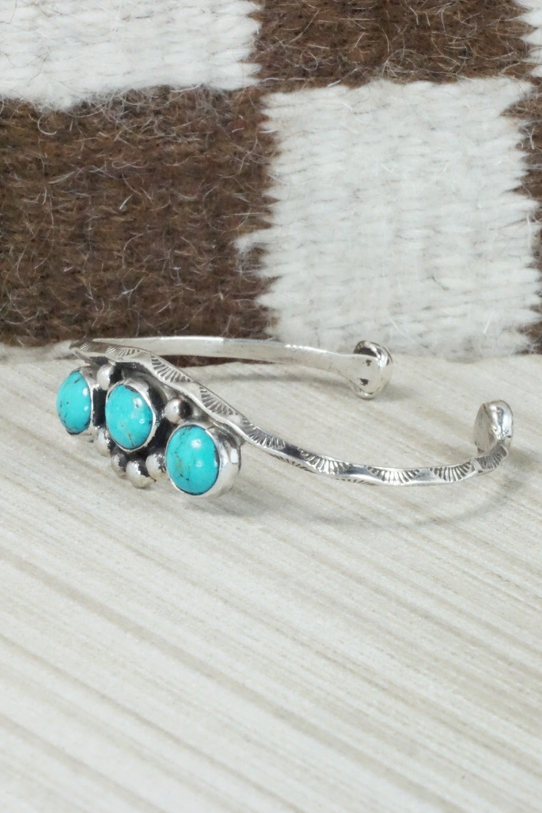 Turquoise & Sterling Silver Bracelet - Priscilla Reeder