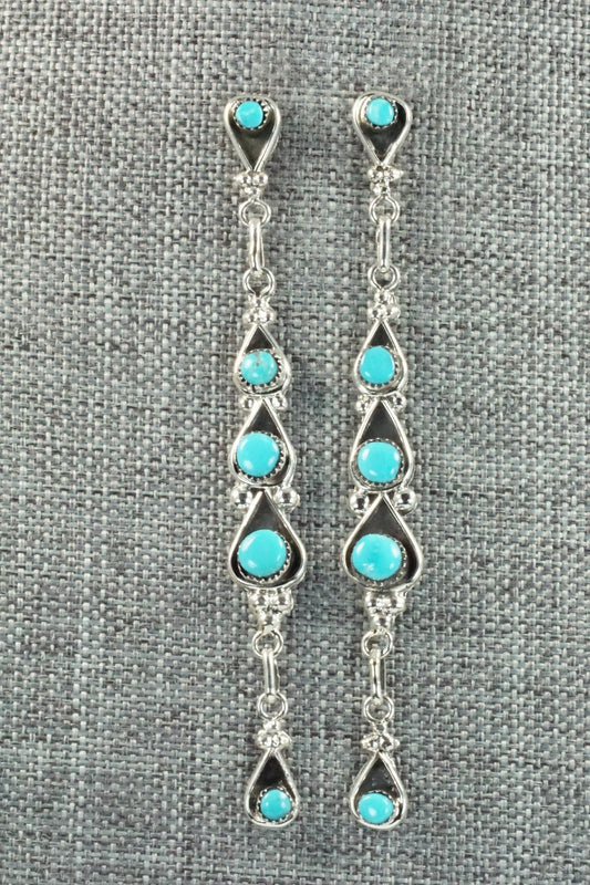 Turquoise & Sterling Silver Earrings - Verdie Booqua