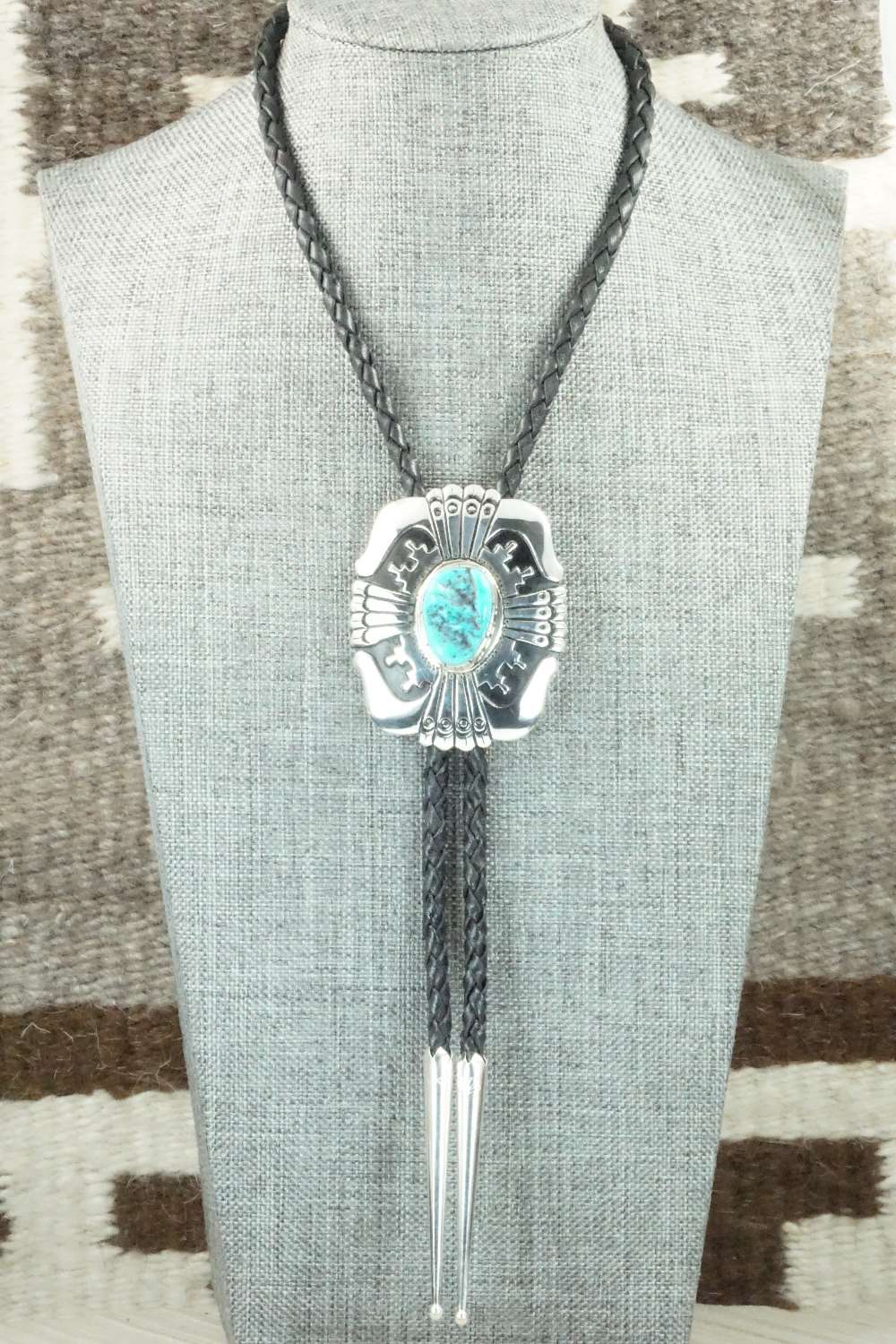 Turquoise & Sterling Silver Bolo Tie - Rosita Singer