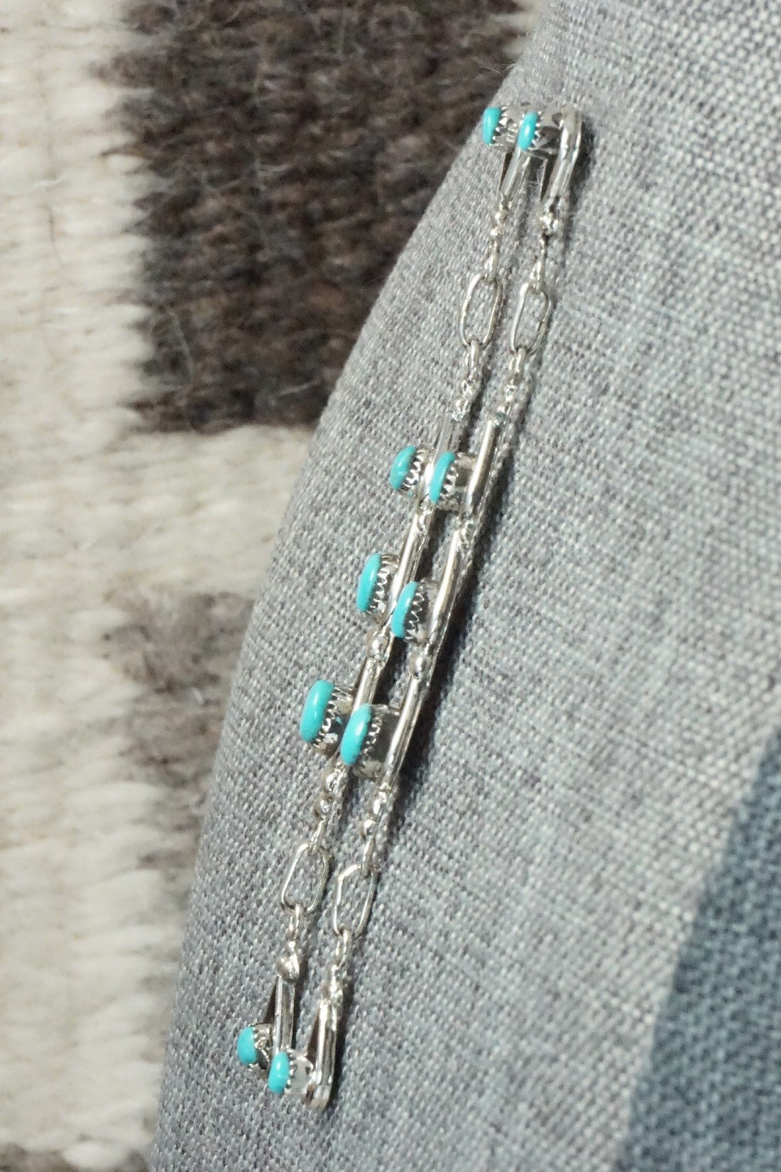 Turquoise & Sterling Silver Earrings - Verdie Booqua
